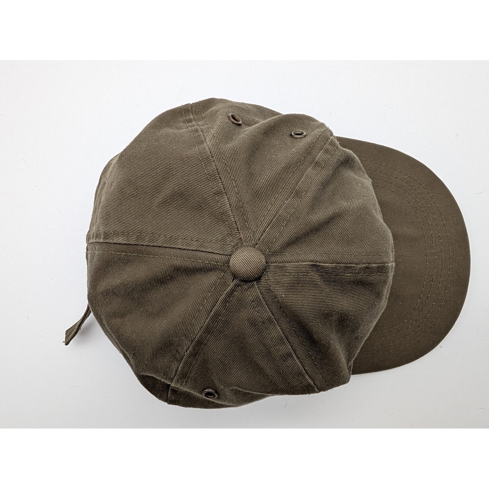 Yupoong Montgomery Brewing Co Cafe Hat Olive Green Cotton Adjustable Strapback - Picture 4 of 6